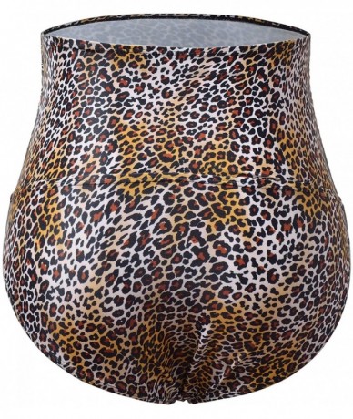 Bottoms Maternity Swimsuits Bottoms High Waisted Bikini Bottom Swimwear Briefs - Leopard Print - C91970K69WW $37.78