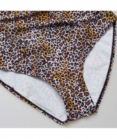 Bottoms Maternity Swimsuits Bottoms High Waisted Bikini Bottom Swimwear Briefs - Leopard Print - C91970K69WW $37.78