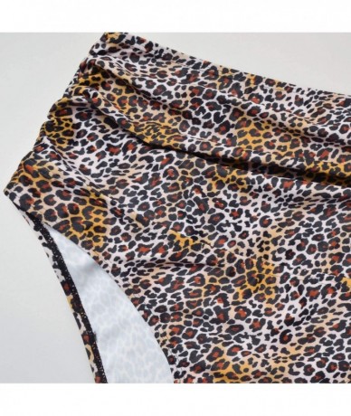 Bottoms Maternity Swimsuits Bottoms High Waisted Bikini Bottom Swimwear Briefs - Leopard Print - C91970K69WW $37.78