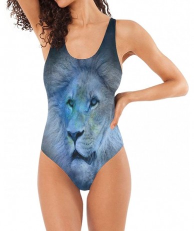 One-Pieces King Lion Print Swimwear Monokini for Women Teen Girls One Piece Swimsuit Bathing Suits - C618ROCQTI6 $39.58