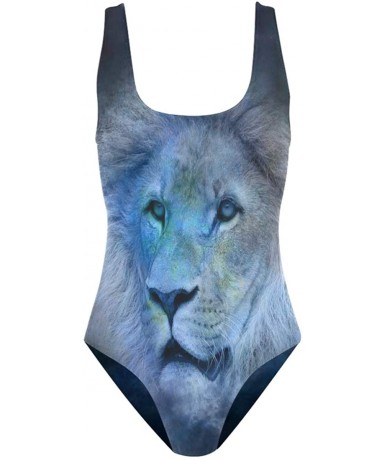 One-Pieces King Lion Print Swimwear Monokini for Women Teen Girls One Piece Swimsuit Bathing Suits - C618ROCQTI6 $39.58