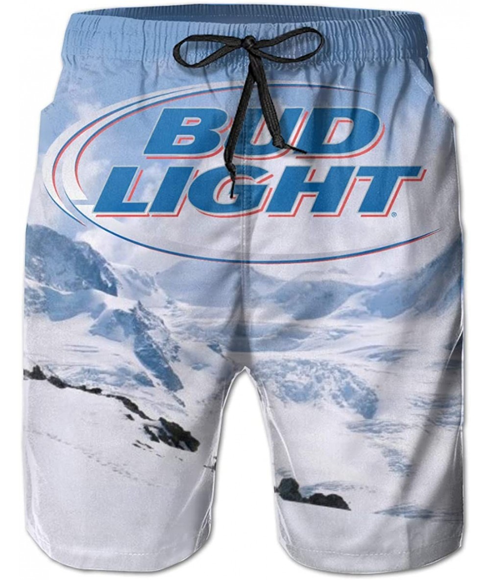 Board Shorts Mens Board Shorts Bud Light Swimtrunk Quick Dry Swim Pants Elastic Waist Swimwear Bathing Suit - Budlight5 - C11...