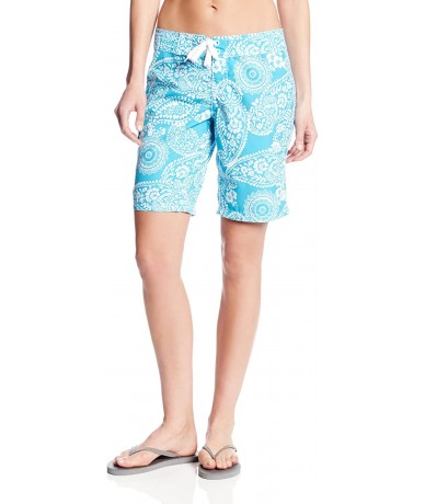 Board Shorts Women's Oceanside UPF 50+ Active Swim Board Short (Reg & Plus Sizes) - Lanai Aqua - CT11HLD0ZR9 $35.19