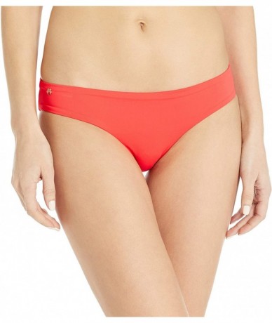 Bottoms Women's Full Coverage Bikini Bottom - Candy Apple Red/Red Floral - CZ18Y9AM0DW $39.67