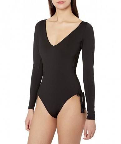 One-Pieces Women's Bodysuit One Piece Swimsuit - Black - CS18Y6GOEM6 $86.02