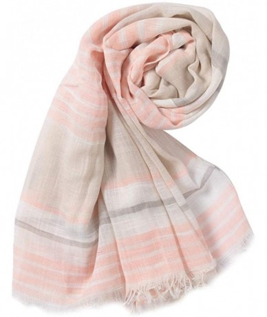 Cover-Ups Womens Lightweight Fashion Scarves Colorful Print Large Thin Scarf Shawl Head Scarf Wrap - 08 Pink/Nude - C318SCQNO...