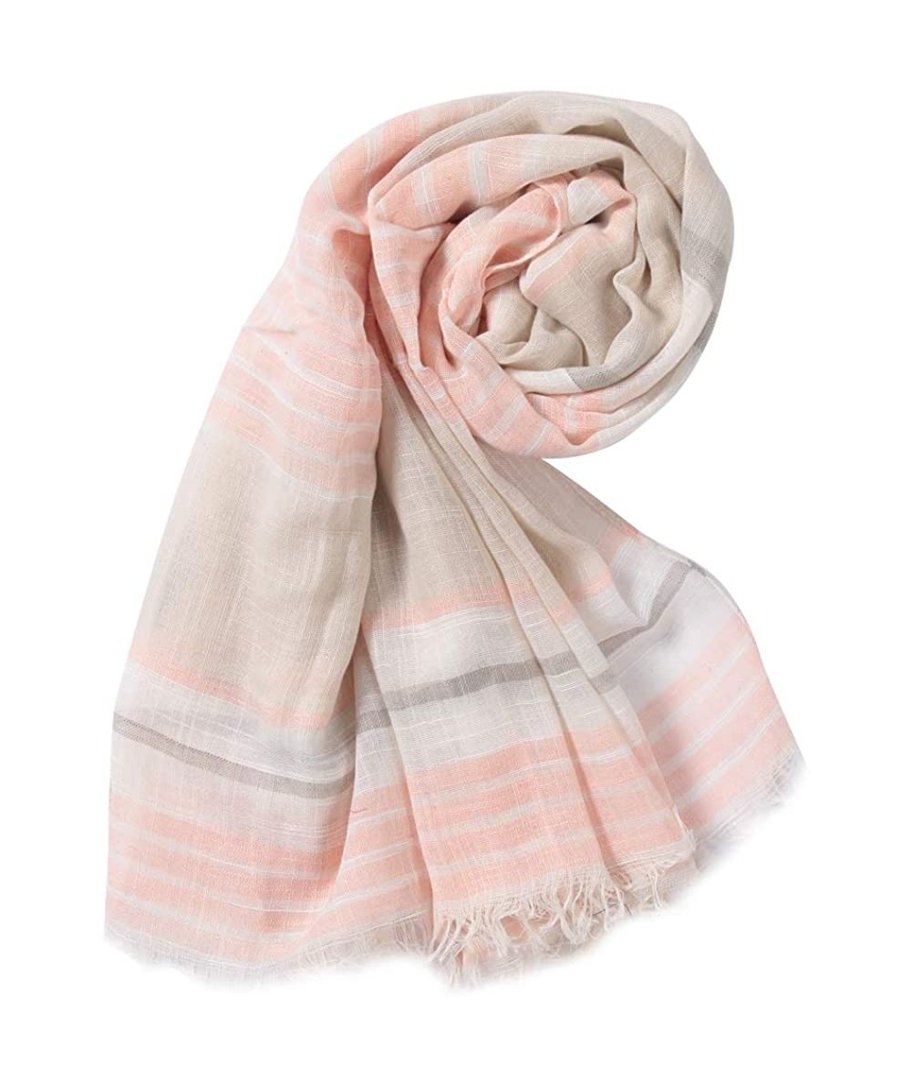 Cover-Ups Womens Lightweight Fashion Scarves Colorful Print Large Thin Scarf Shawl Head Scarf Wrap - 08 Pink/Nude - C318SCQNO...