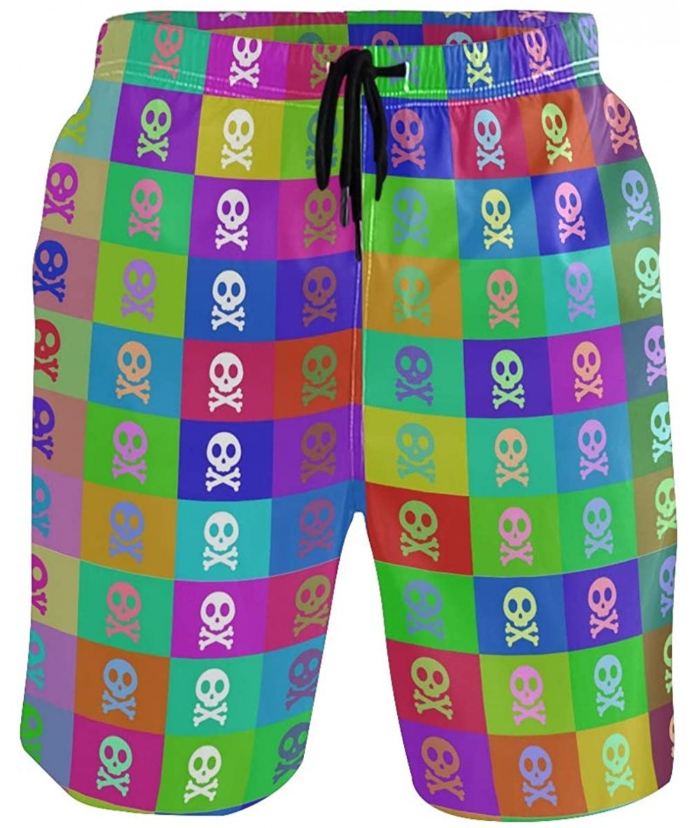 Board Shorts Mens Surfing Shorts Monkey Banana Shoot Swim Trunks Shorts - Multicolor Flags Jolly Roger Pirate - CO18W9E6EHW $...