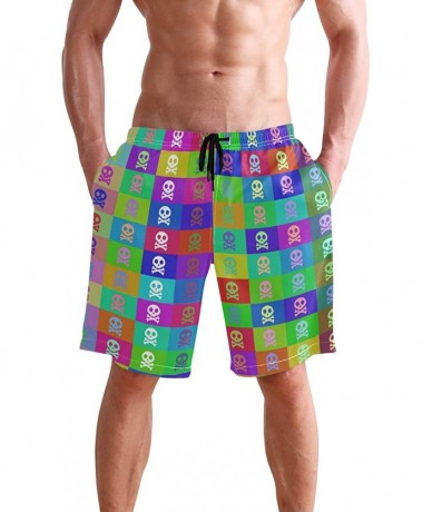 Board Shorts Mens Surfing Shorts Monkey Banana Shoot Swim Trunks Shorts - Multicolor Flags Jolly Roger Pirate - CO18W9E6EHW $...