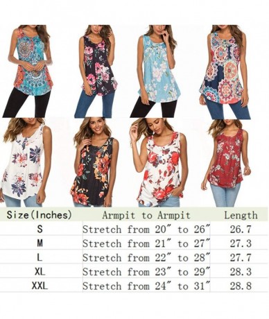 Cover-Ups Women's V-Neck Short Sleeve Floral Printed Tops Blouse Gauffer Button Loose Tunic Shirt - White01 - C318T9AYU6C $29.09