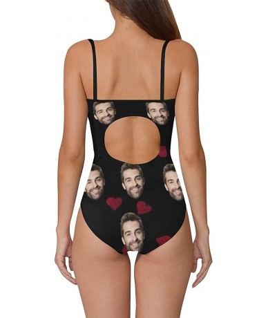 One-Pieces Custom Face Swimwear Women Swimsuit Personalized Face Slip One Piece Bathing Suits - Multi 1 - C418RES600Q $60.52