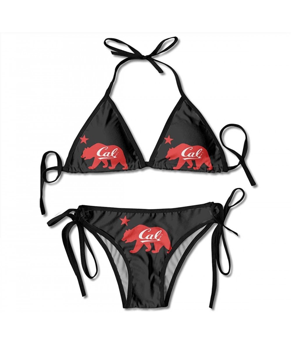 Sets Cali Bear Boxing Bikini Women Swimsuits Set UnderwearTwo Piece - CX18WU662LO $47.15