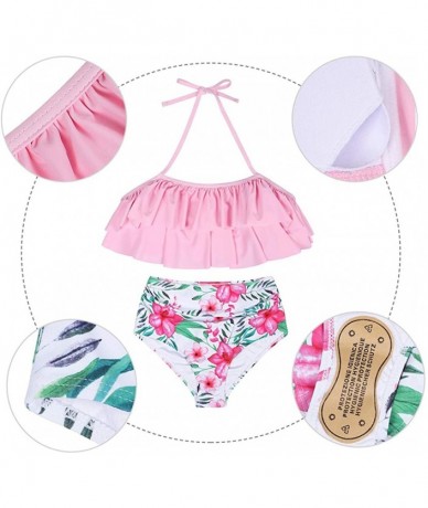 Sets Mother and Daughter Swimwear Family Matching Swimsuit Mamy and Me Two Pieces High Waist Falbala Bikini Sets Pink 0340 - ...