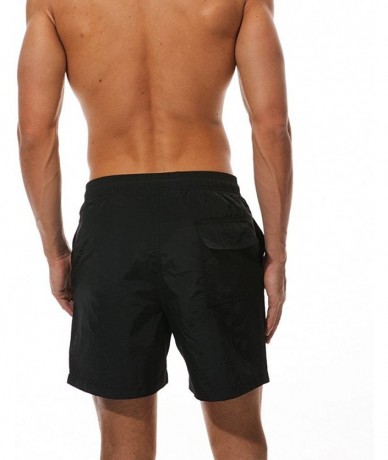 Board Shorts Men's Swim Trunks Quick Dry Beach Shorts with Pockets Waistband with Drawstring by Alalaso - Black - CV18S4CX2XN...