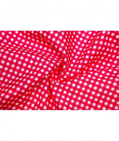 Briefs Men's Swim Trunk - Plaid Red - CP184KI76Q4 $26.93