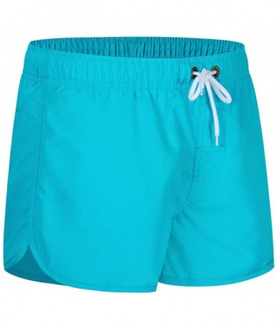 Board Shorts Men's Swim Shorts Surfing Beach Short Sport Bermuda Swimwear Men's Board Shorts Male Shorts - Sky Blue - CD18TXD...