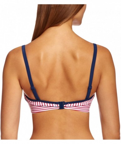 Tops Lucille Bandeau Bikini Top CW0063 Strawberry - Strawberry White - CV110U67P6D $80.05