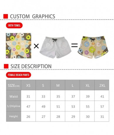 Board Shorts Loose Women Board Shorts Cool Fish World Printing Blue Style Pants for Girl Casual Shorts - Flower-2 - C718QGOM3...