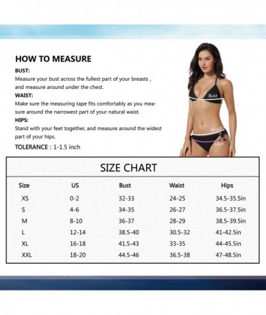 Sets Women's Halter Triangle Bikini Tie Side Two Piece Swimsuits with Printing Bottom North America - Multi 19 - CO199OU6LZA ...