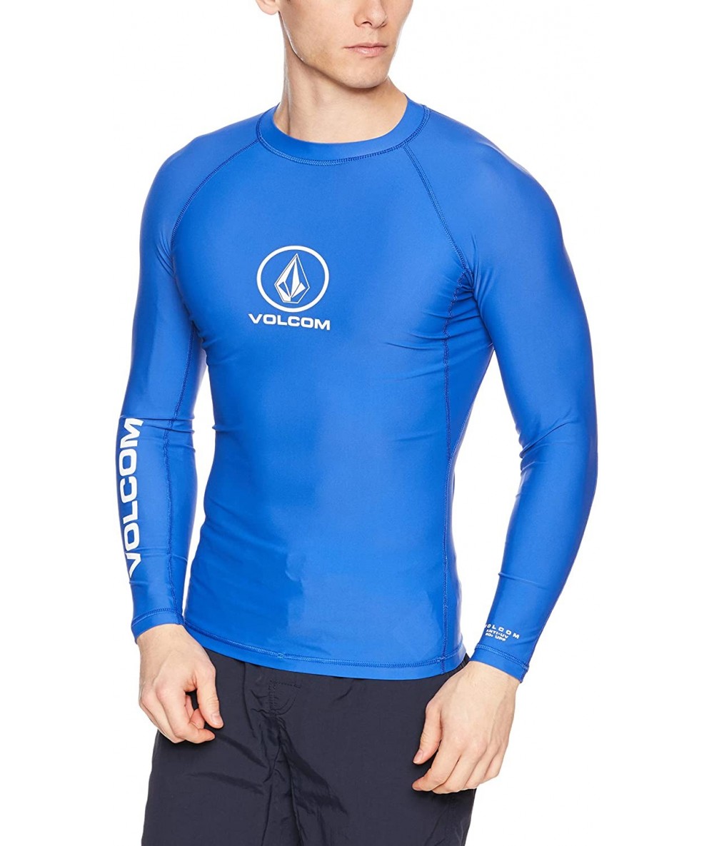 Rash Guards Men's Lido Solid Long Sleeve Rashguard- Royal- Large - CO18L3IOS4W $57.60