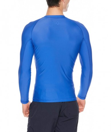 Rash Guards Men's Lido Solid Long Sleeve Rashguard- Royal- Large - CO18L3IOS4W $57.60