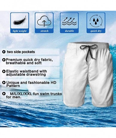 Trunks Men's Quick Dry Printed Short Swim Trunks 2 Pockets No Mesh Lining Swimwear - Conch Under Sea - CS190SIGXIA $43.70