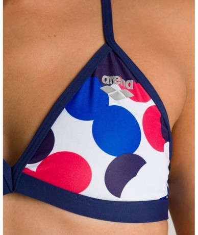 Bottoms Womens USA Dots Tie Back MaxLife Bikini Swimsuit - Usa Dots - Top - CN18X27T75Y $34.14