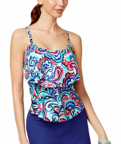 Tankinis Paisley Park Tiered Tankini Top - CL182XS9X0H $38.89