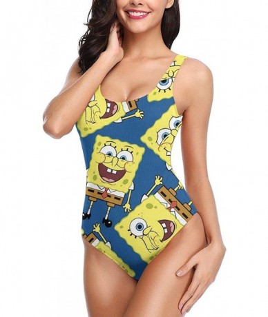 One-Pieces Spongebob Women's Classic Swimwear Beach Bathing Suits One Piece Swimsuit Surfing Monokini for Ladies Spongebob 1 ...