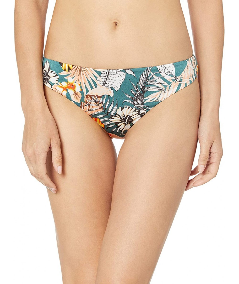 Bottoms Women's Cinched Back Hipster Pant Bikini Bottom - Dark Teal - CF18M23C4US $34.51