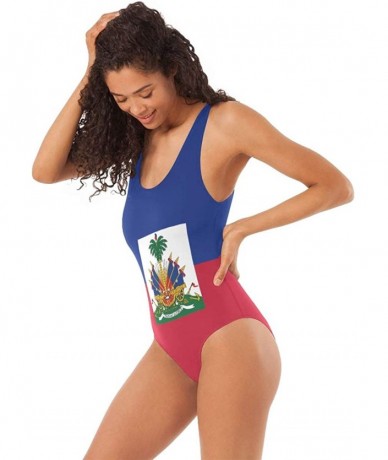 One-Pieces Womens Swimsuits Flag of Macau One Piece Tankini Girls Monokini - Haiti Flag - C618R2MCUSO $45.45