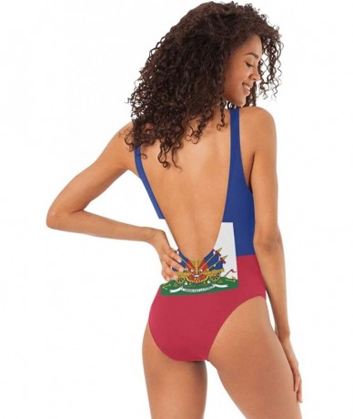 One-Pieces Womens Swimsuits Flag of Macau One Piece Tankini Girls Monokini - Haiti Flag - C618R2MCUSO $45.45