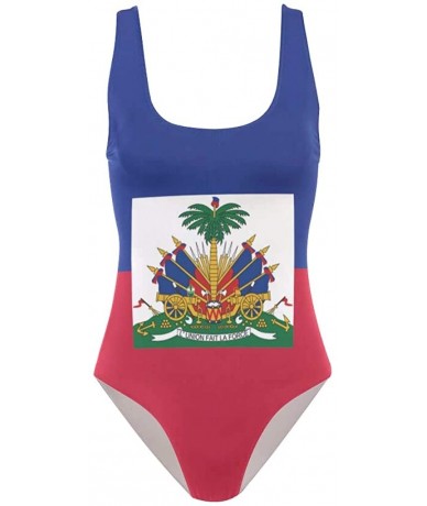 One-Pieces Womens Swimsuits Flag of Macau One Piece Tankini Girls Monokini - Haiti Flag - C618R2MCUSO $45.45