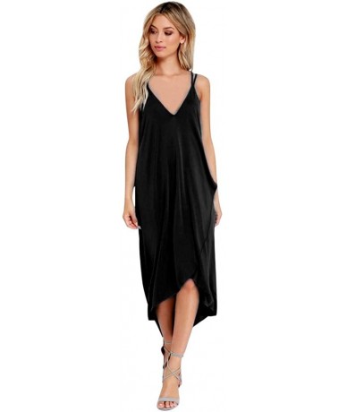 Racing Women Dress Summer Casual Loose Sleeveless Long Dress Straps Homewear Dress Elegant Holiday Casual Party Beach Dress -...