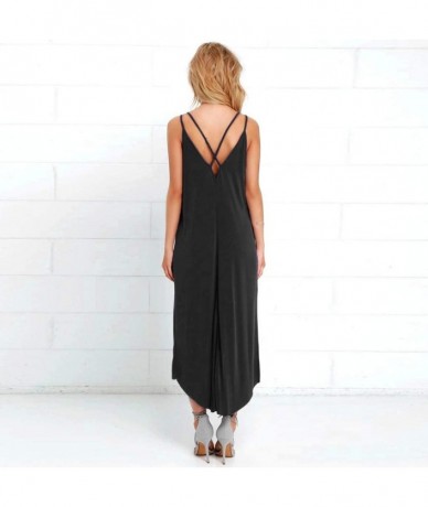 Racing Women Dress Summer Casual Loose Sleeveless Long Dress Straps Homewear Dress Elegant Holiday Casual Party Beach Dress -...