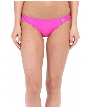 Tankinis Women's Smoothies Flirty Surf Rider Solid Bikini Bottom Swimsuit - Flamingo Pink - CL12CY2UWGZ $79.83