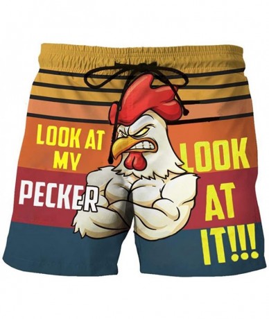 Board Shorts Drawstring Shorts Men Look at My Pecker Cock Print Special Funny Quick Dry Beach Swimtrunks Festival Casual Shor...