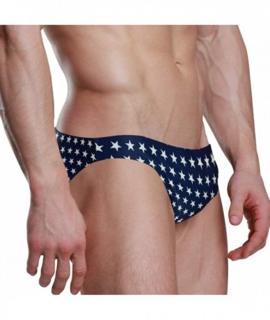 Briefs Swim Brief Bikini Summer Beach Bikini for Men Swim Underwear Sports - White Stars - CG18SO8WX32 $45.72