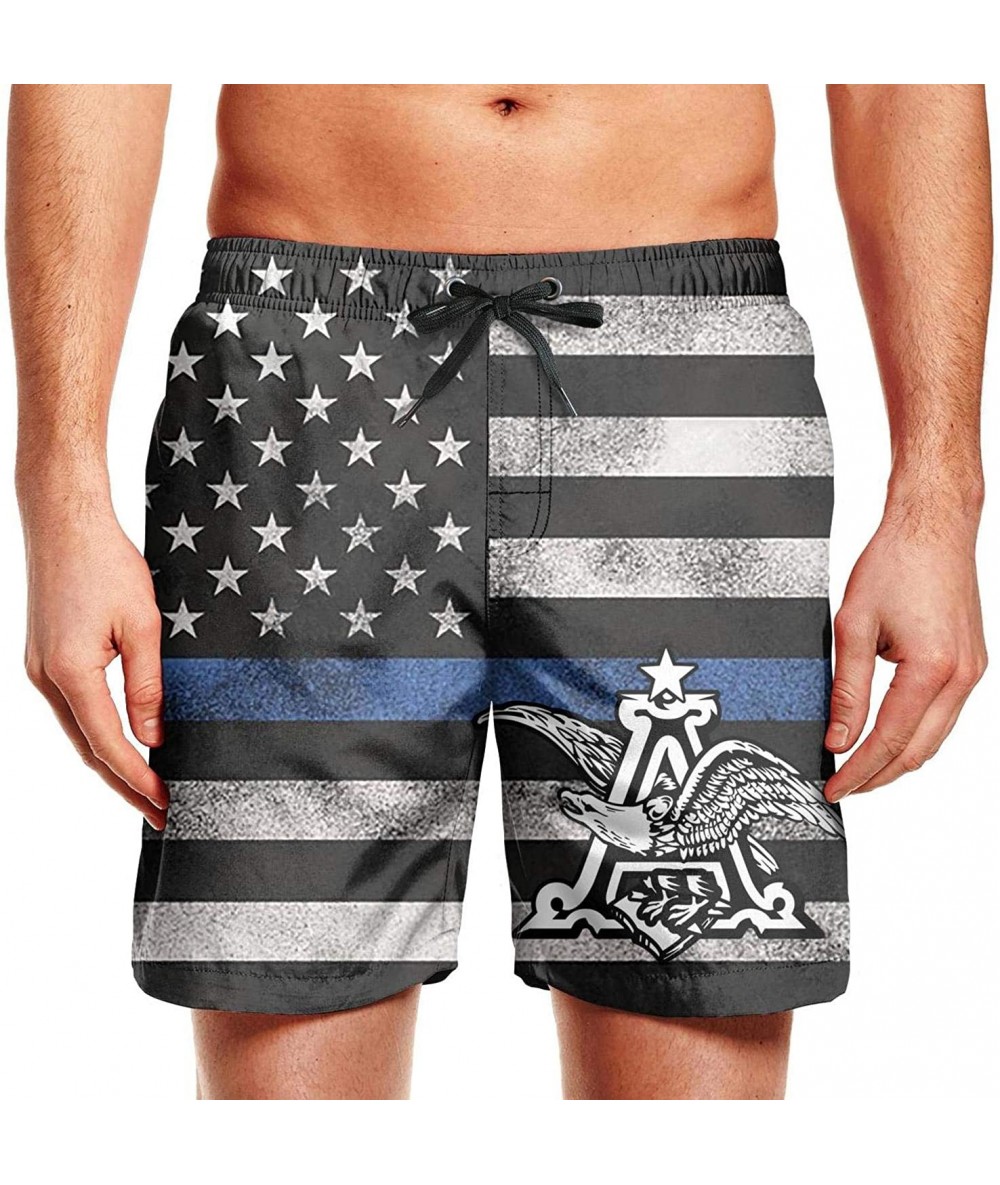 Board Shorts Cute Mens Quick Dry Swim Trunks Beer Slim Fit Beachwear Adjustable Sports Swim Board Shorts with Mesh Lining Poc...