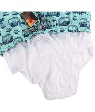 Trunks Men's Summer Beach Swim Trunks with Mesh Lining - Iceburg - C018U2R34UM $41.94