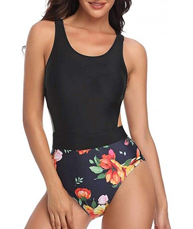 One-Pieces Women One Piece Swimsuit Push Up Bikini Beachwear Swimwear Bathing Suit Padded - Red - C21993AWC4K $43.17