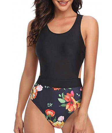 One-Pieces Women One Piece Swimsuit Push Up Bikini Beachwear Swimwear Bathing Suit Padded - Red - C21993AWC4K $43.17