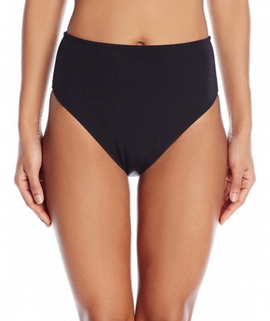 Bottoms Women's Seamless High-Waist Bikini Bottom - Black - CZ1145LZ5YD $78.64