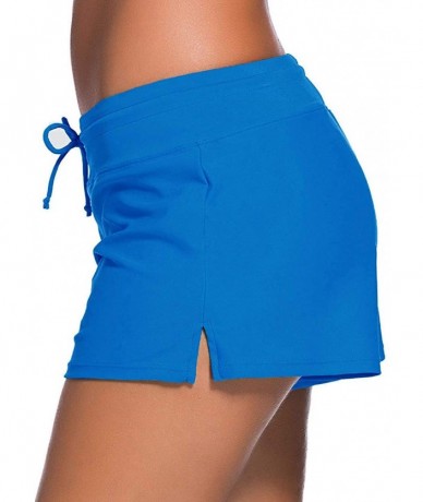 Racing Women's Swimswear Tankini Swim Briefs Swimsuit Bottom Boardshorts Beach Trunks - Size Improved-medium Blue - CF18OW3LG...