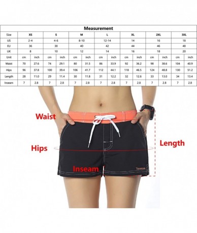 Bottoms Women Board Shorts Swimwear Trunks Sports Quick Dry Swim Bottom with Inner Liner - Army Green - C918TNOUHLU $34.22