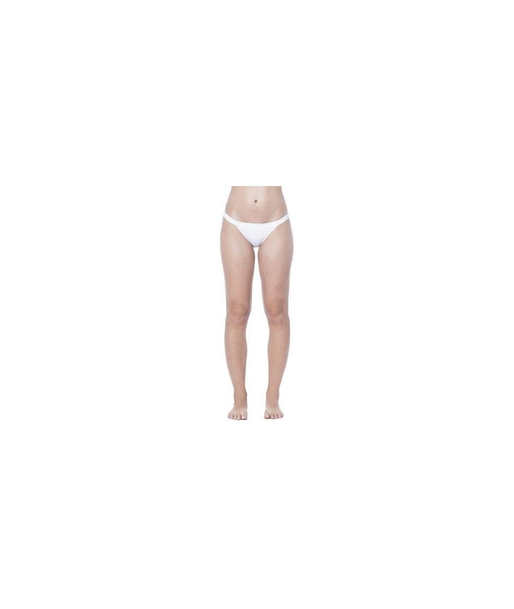 Tankinis Women's Banded Hipster Bikini Swimsuit Bottom - White - C3189ZQ2TTW $25.37