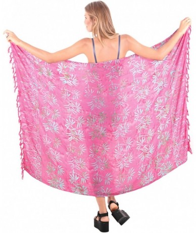 Cover-Ups Women's Bathing Suit Bikini Swimwear Beach Cover Up Dress Hand Paint - Pink_l346 - C7129WXG7DB $26.20