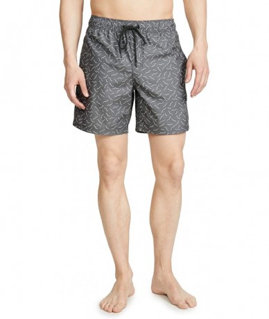 Board Shorts Men's Program Elastic 17" Trunk - Black - CN18HAHR28R $88.19