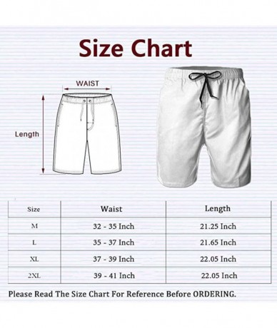 Board Shorts Tennis Ball and Racket Beach Board Shorts Quick Dry Drawstring Swim Trunks - Barber Shop Flag Stripes - CQ19C5S9...