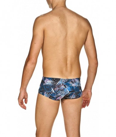 Racing Mens Floral Allover Square Swim Short MaxLife Swimsuit - Navy - Multi - CD18TIK8XE5 $78.09